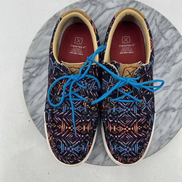 Twisted X Womens 9 Shoes Southwest Aztec Boat Classic Kicks Lace Up Sneaker - Picture 9 of 14